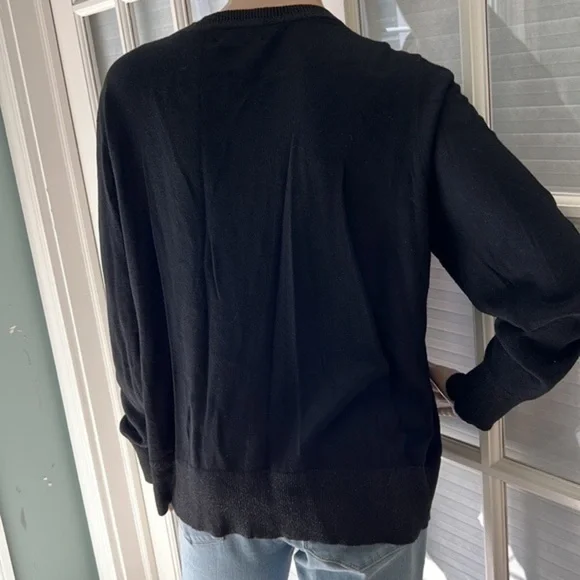 Charter club like new black rhinestone embellishd sweater - Picture 3 of 8